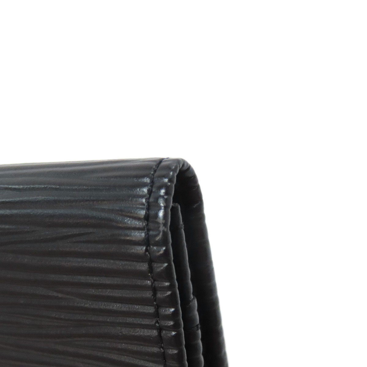 LOUIS VUITTON Long Wallet Purse M63532 Epi black Portoen 3 Cartes Credit mens Used Authentic