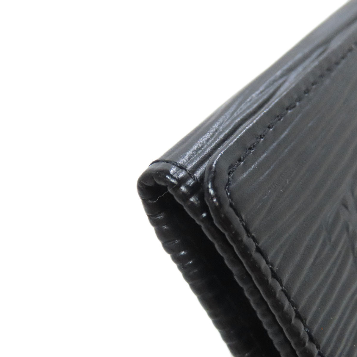LOUIS VUITTON Long Wallet Purse M63532 Epi black Portoen 3 Cartes Credit mens Used Authentic