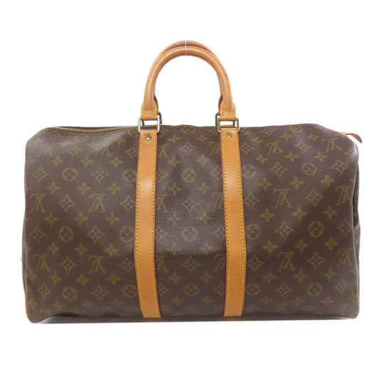 LOUIS VUITTON Boston Duffel bag M41428 Monogram canvas Brown Keepall 45 Women Used Authentic