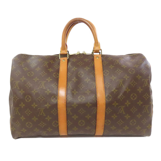 LOUIS VUITTON Boston Duffel bag M41428 Monogram canvas Brown Keepall 45 Women Used Authentic