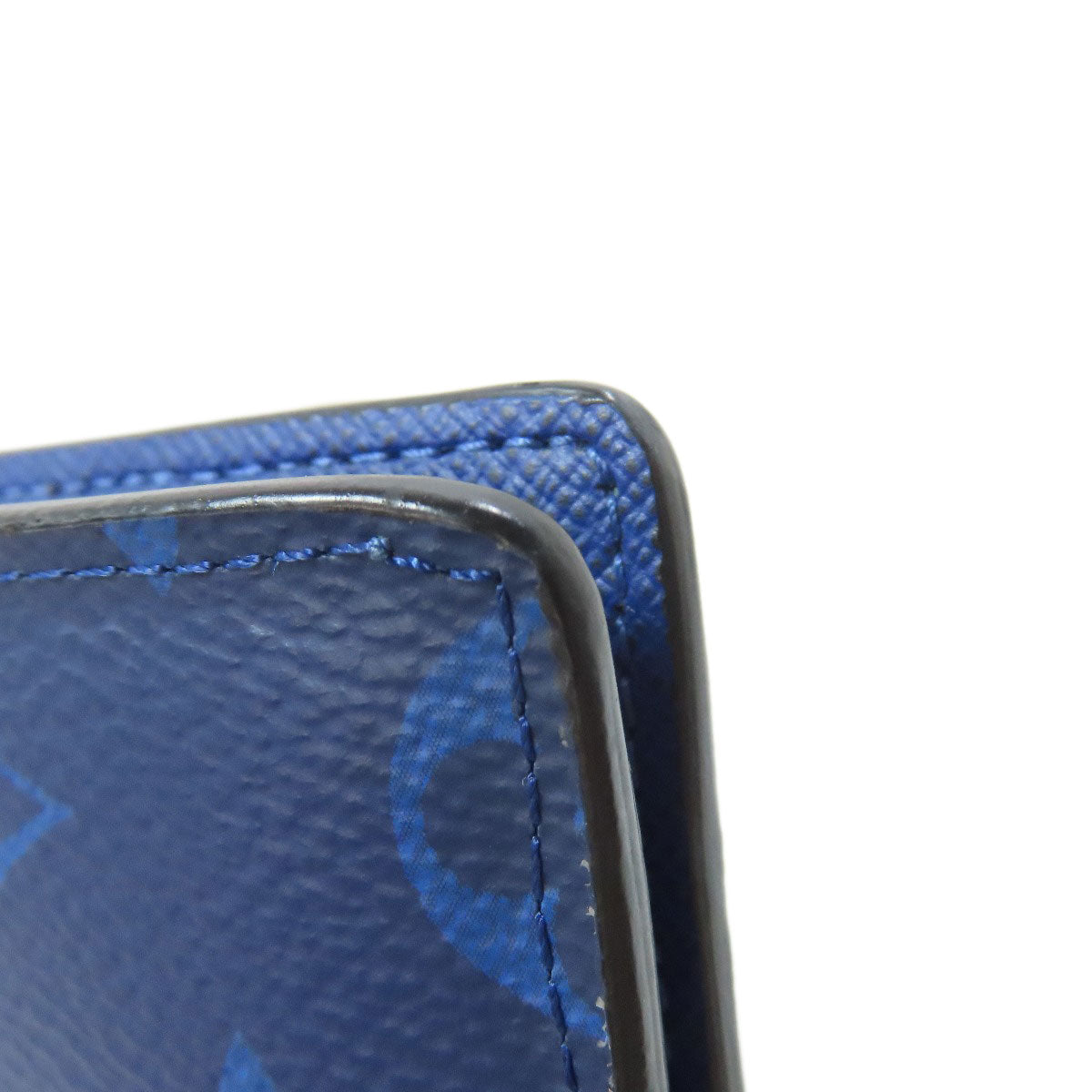 LOUIS VUITTON Long Wallet Purse M30297 Monogram canvas blue Portefeuille Blaza mens Used Authentic