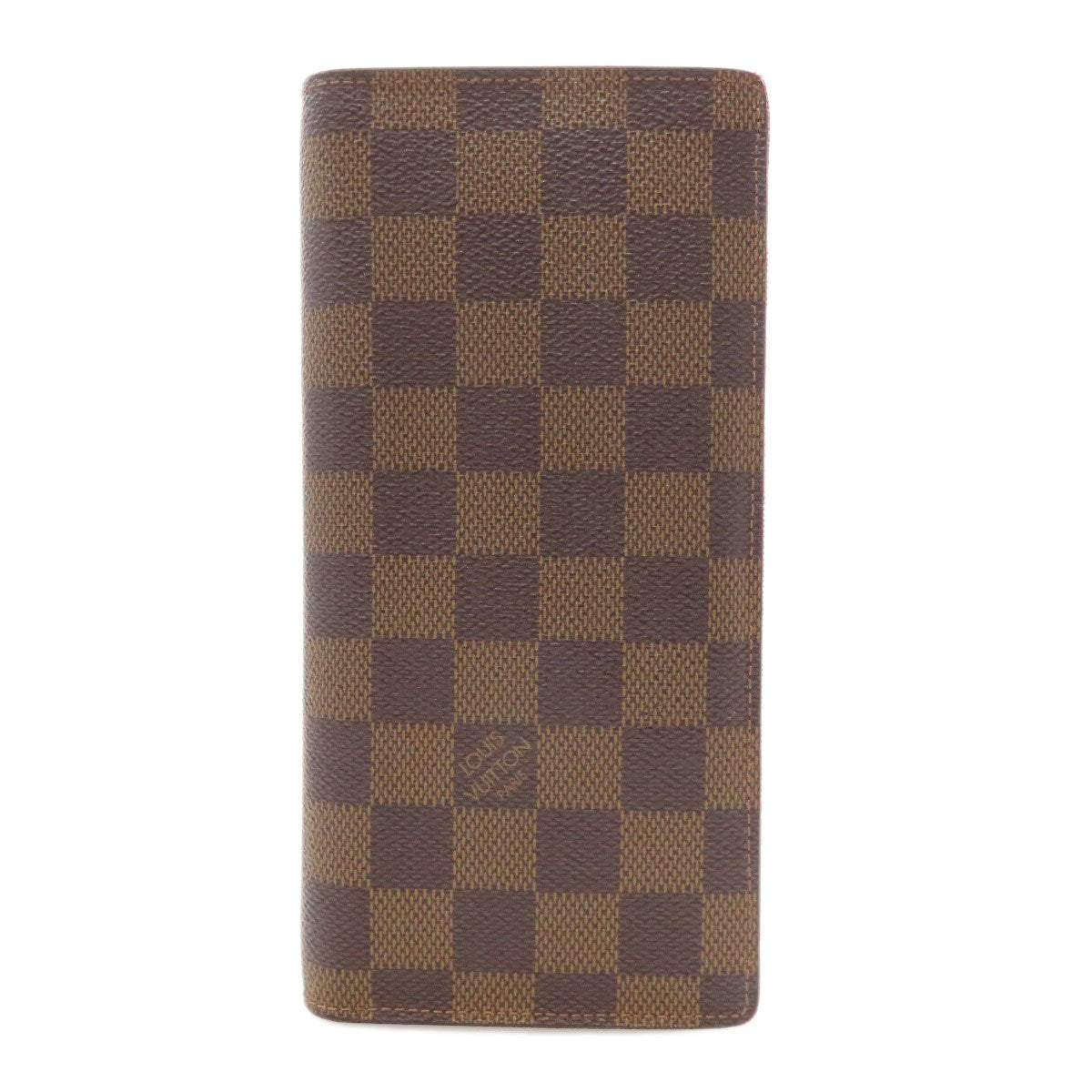 LOUIS VUITTON Long Wallet Purse N60017 Damier canvas Brown Portefeuille Blaza Women Used Authentic