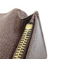 LOUIS VUITTON Long Wallet Purse N60017 Damier canvas Brown Portefeuille Blaza Women Used Authentic