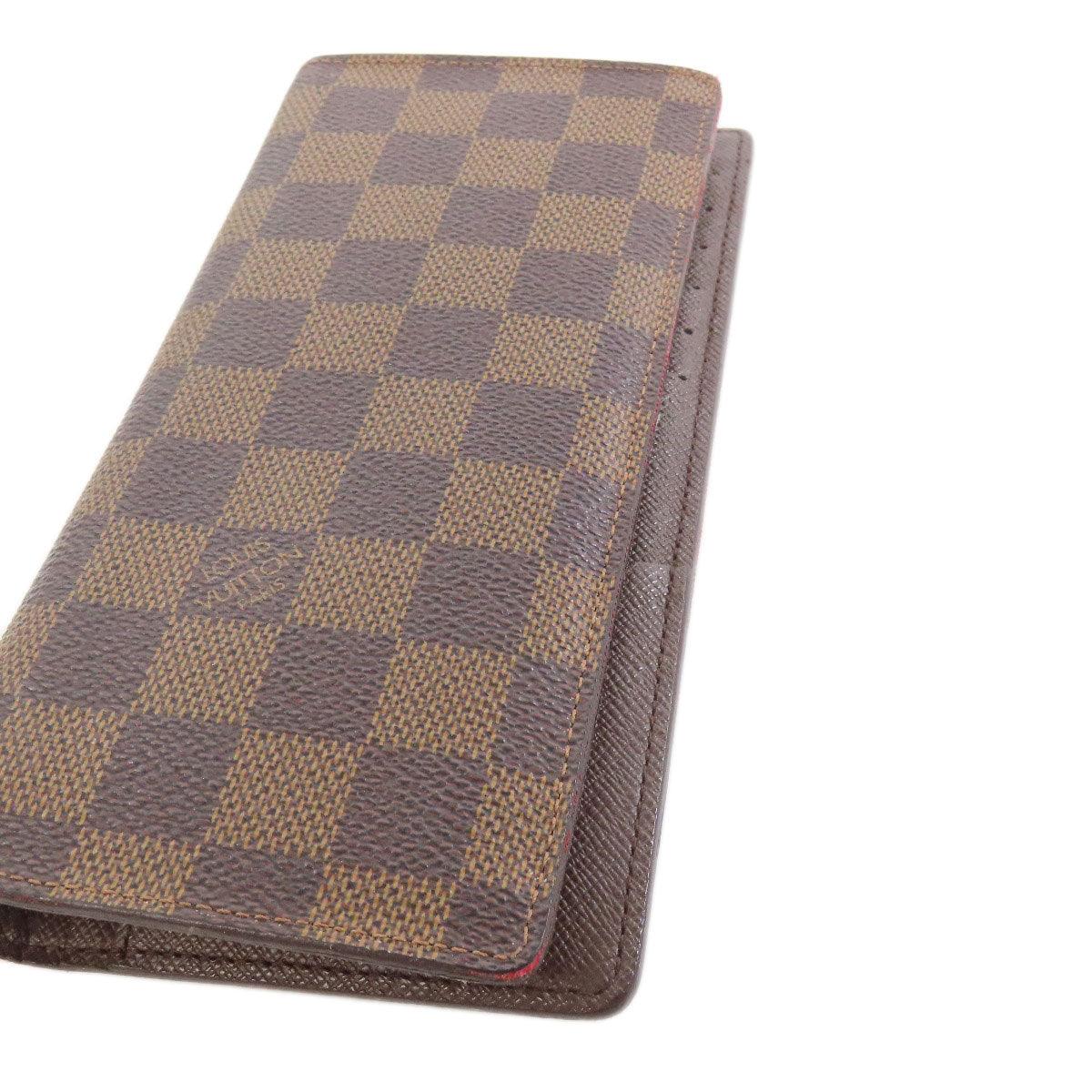 LOUIS VUITTON Long Wallet Purse N60017 Damier canvas Brown Portefeuille Blaza Women Used Authentic