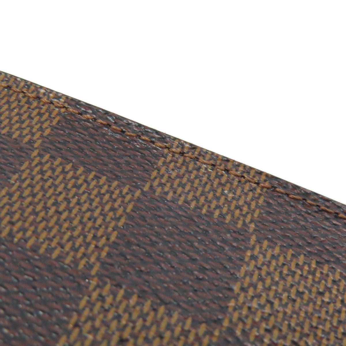 LOUIS VUITTON Long Wallet Purse N60017 Damier canvas Brown Portefeuille Blaza Women Used Authentic
