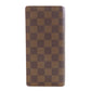 LOUIS VUITTON Long Wallet Purse N60017 Damier canvas Brown Portefeuille Blaza Women Used Authentic