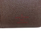 LOUIS VUITTON Long Wallet Purse N60017 Damier canvas Brown Portefeuille Blaza Women Used Authentic