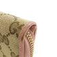 GUCCI Bifold Wallet 346056 Canvas, Leather Brown Outlet GG Women Used Authentic