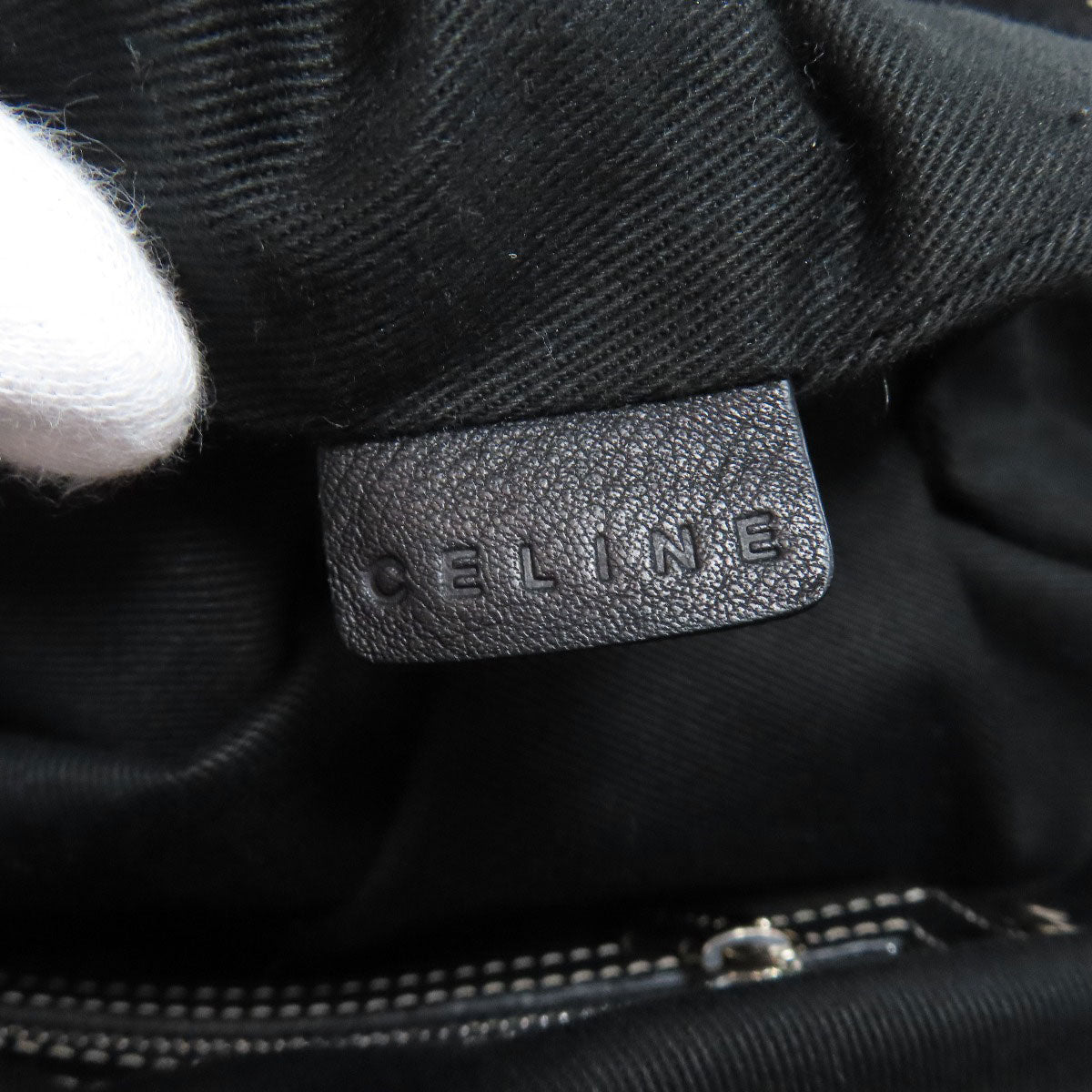CELINE Tote Bag canvas gray Macadam Pattern