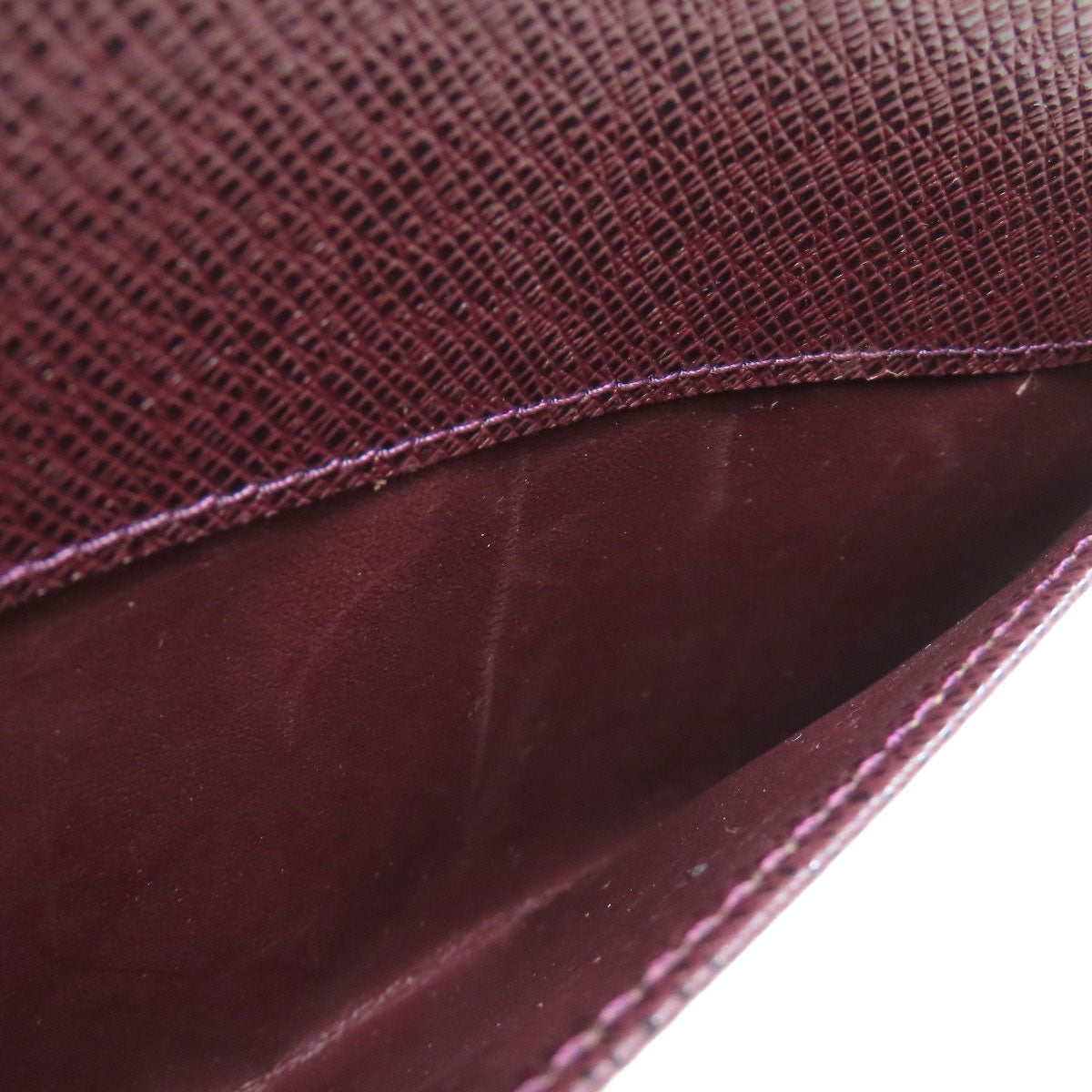 LOUIS VUITTON business bag M30186 Taiga Leather purple Baikal mens Used Authentic