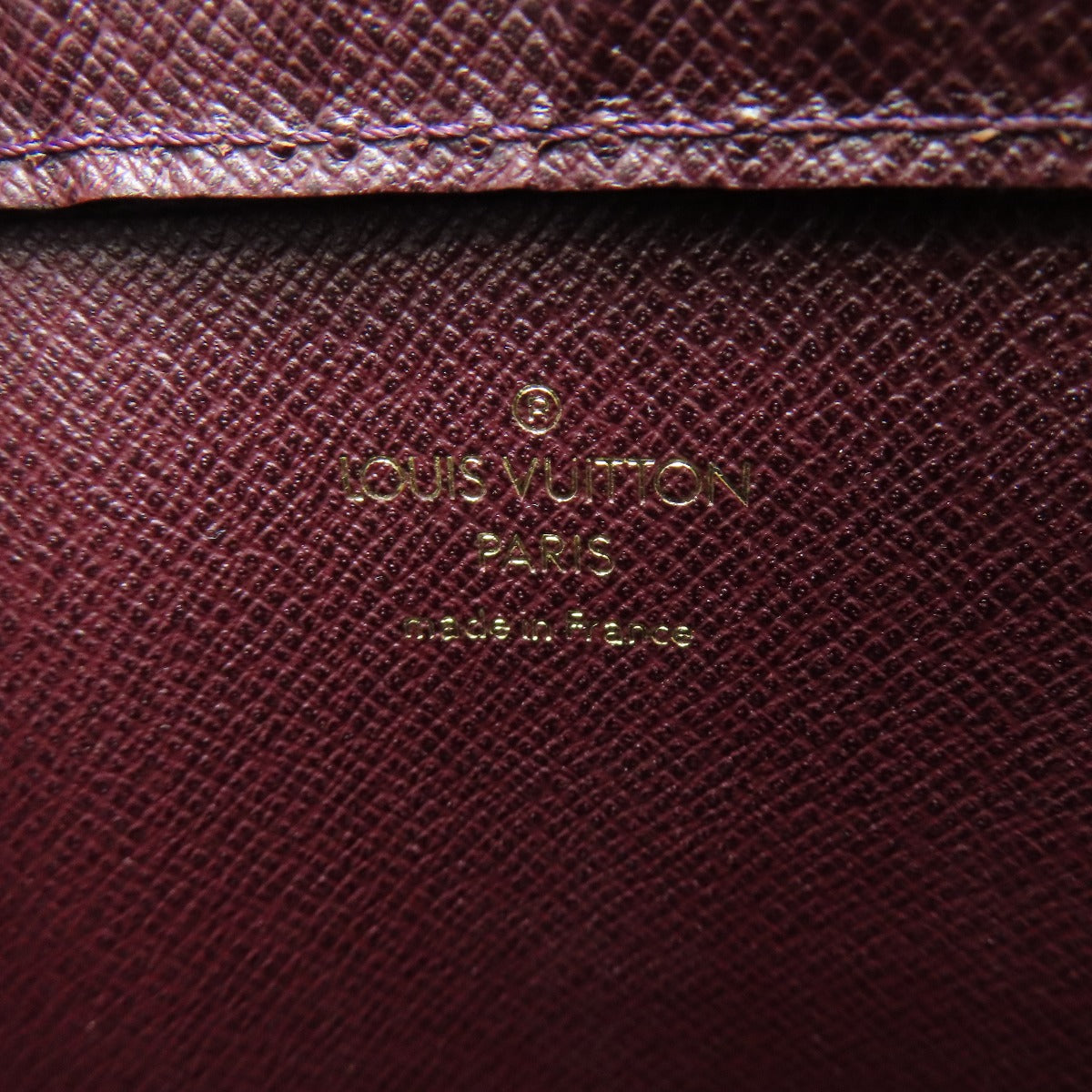 LOUIS VUITTON business bag M30186 Taiga Leather purple Baikal mens Used Authentic