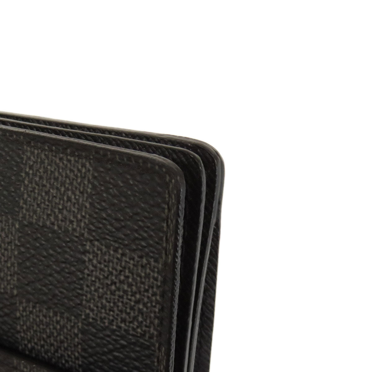 LOUIS VUITTON Long Wallet Purse N60023 Damier canvas gray Acordion mens Used Authentic