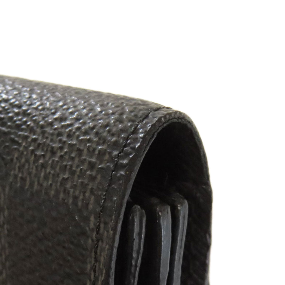 LOUIS VUITTON Long Wallet Purse N60023 Damier canvas gray Acordion mens Used Authentic