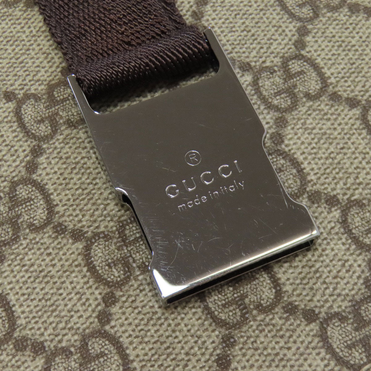 GUCCI Shoulder Bag 122373 PVC Brown GG Supreme Women Used Authentic