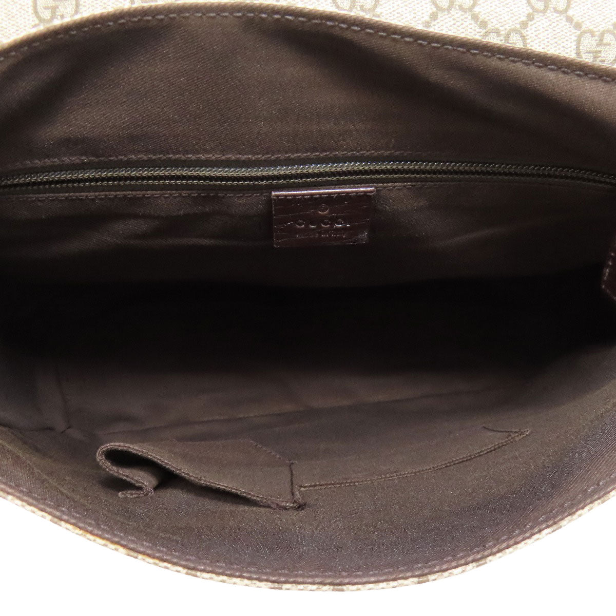 GUCCI Shoulder Bag 122373 PVC Brown GG Supreme Women Used Authentic