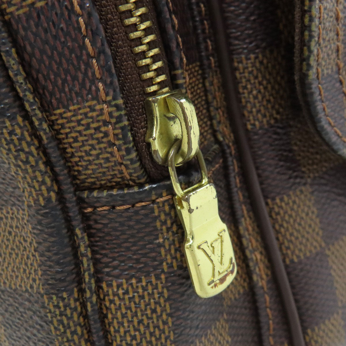 LOUIS VUITTON Shoulder Bag N51126 Damier canvas Brown Reporter Melville Women Used Authentic