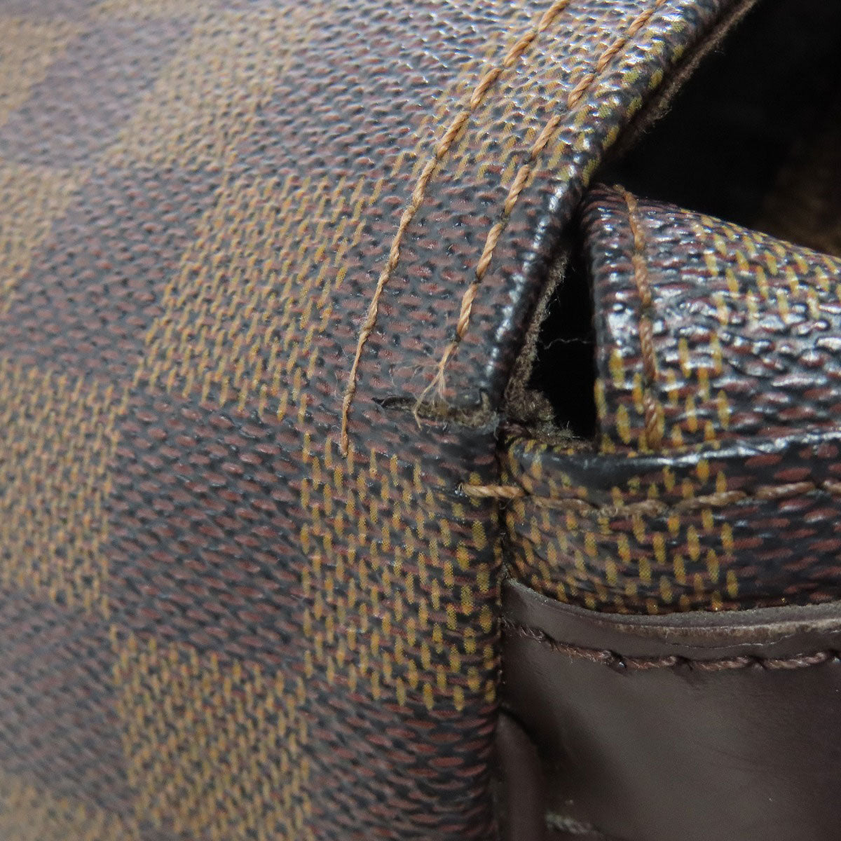 LOUIS VUITTON Shoulder Bag N51126 Damier canvas Brown Reporter Melville Women Used Authentic