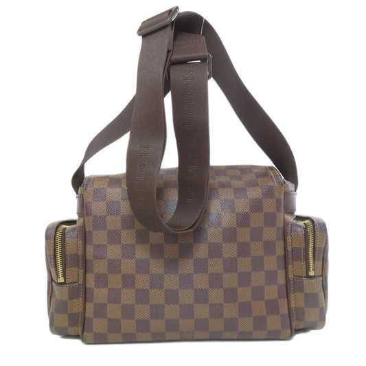 LOUIS VUITTON Shoulder Bag N51126 Damier canvas Brown Reporter Melville Women Used Authentic