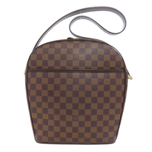 LOUIS VUITTON Shoulder Bag N51292 Damier canvas Brown Ipanema GM Women Used Authentic