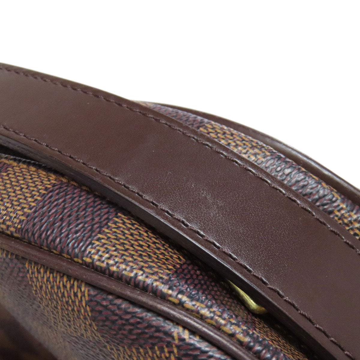 LOUIS VUITTON Shoulder Bag N51292 Damier canvas Brown Ipanema GM Women Used Authentic