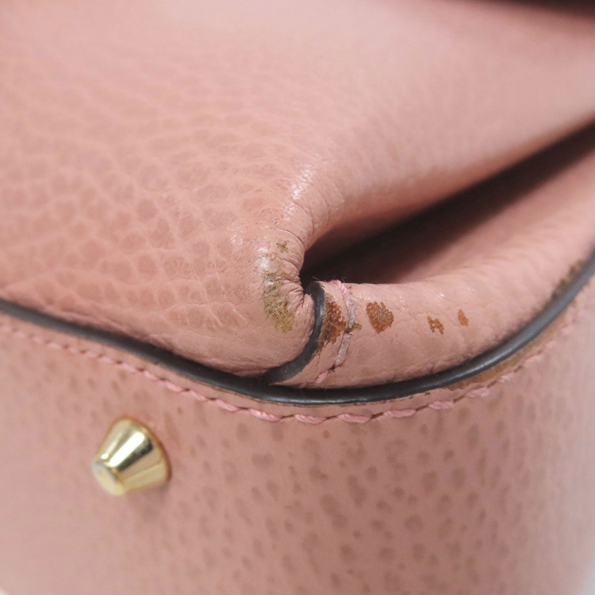GUCCI Shoulder Bag 510302 Calfskin pink Outlet ChainShoulder Interlocking G 2WAY Women Used Authentic