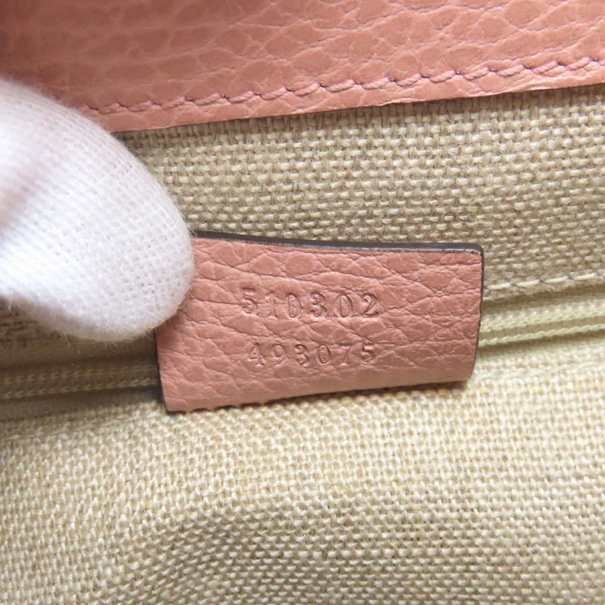 GUCCI Shoulder Bag 510302 Calfskin pink Outlet ChainShoulder Interlocking G 2WAY Women Used Authentic