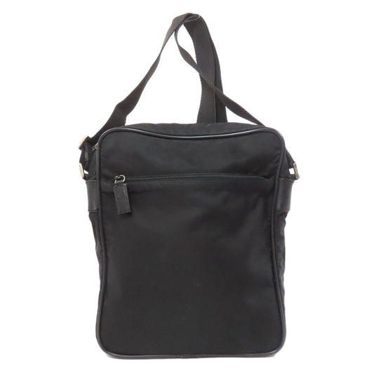 PRADA Shoulder Bag Nylon black logoMetal Women Used Authentic