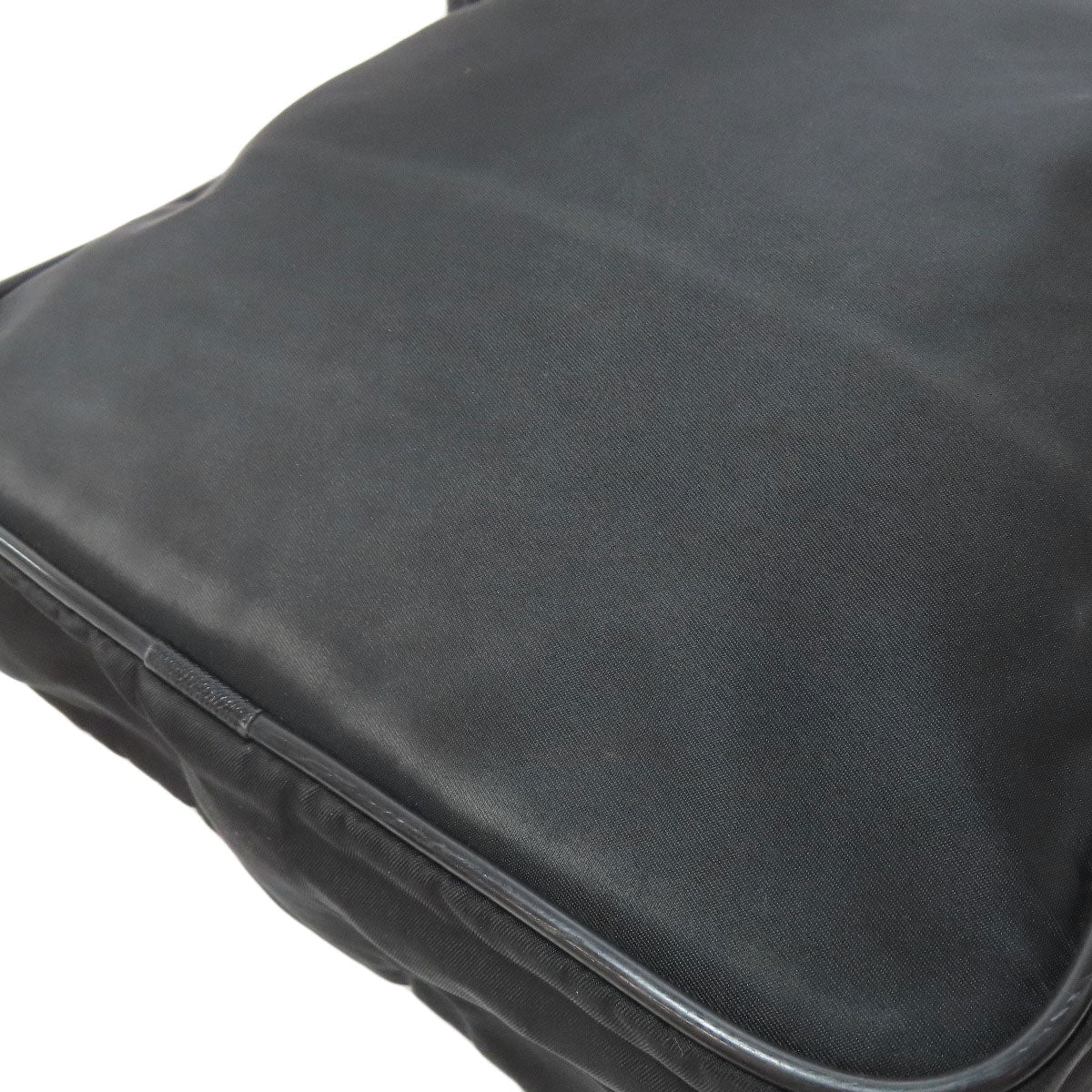 PRADA Shoulder Bag Nylon black logoMetal Women Used Authentic
