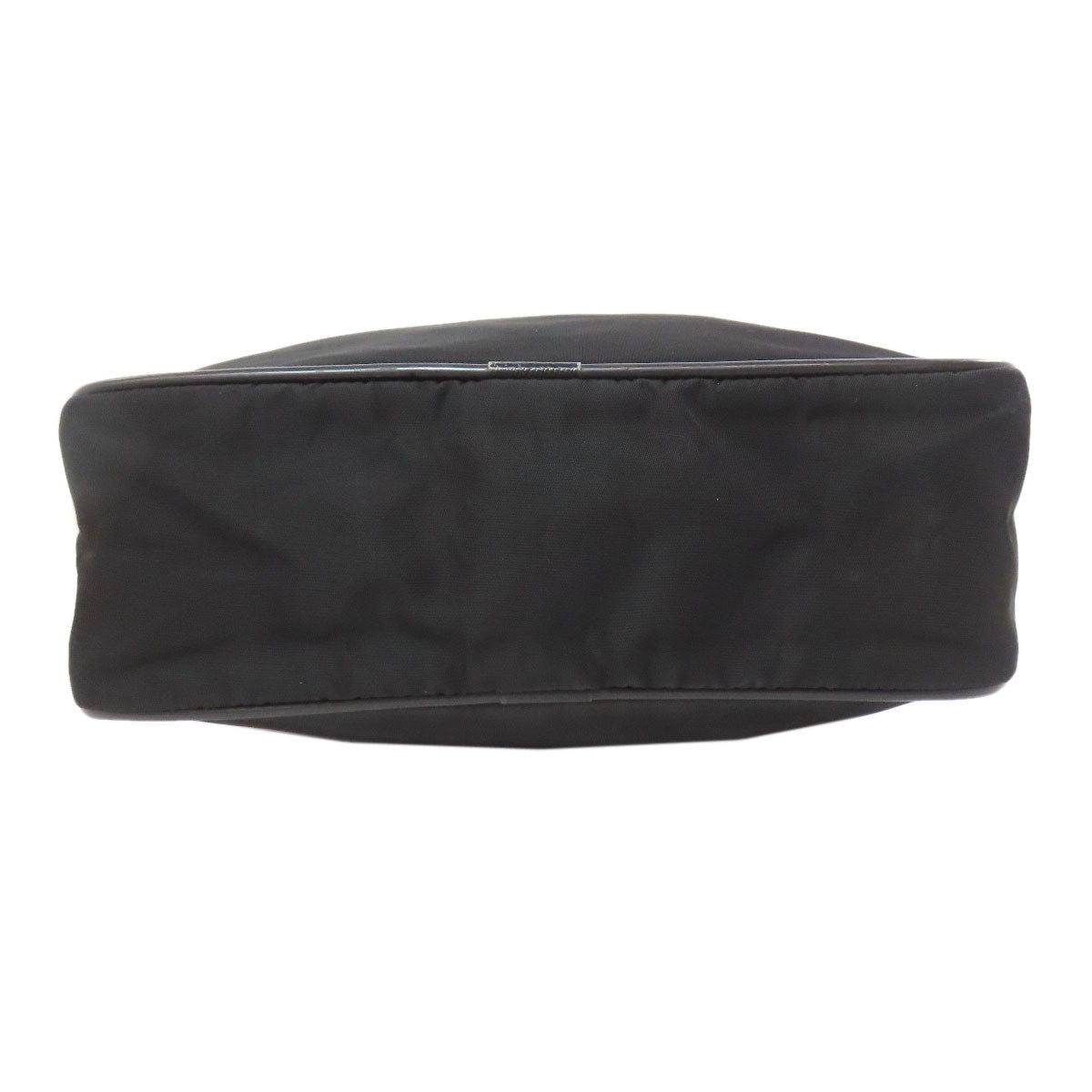 PRADA Shoulder Bag Nylon black logoMetal Women Used Authentic