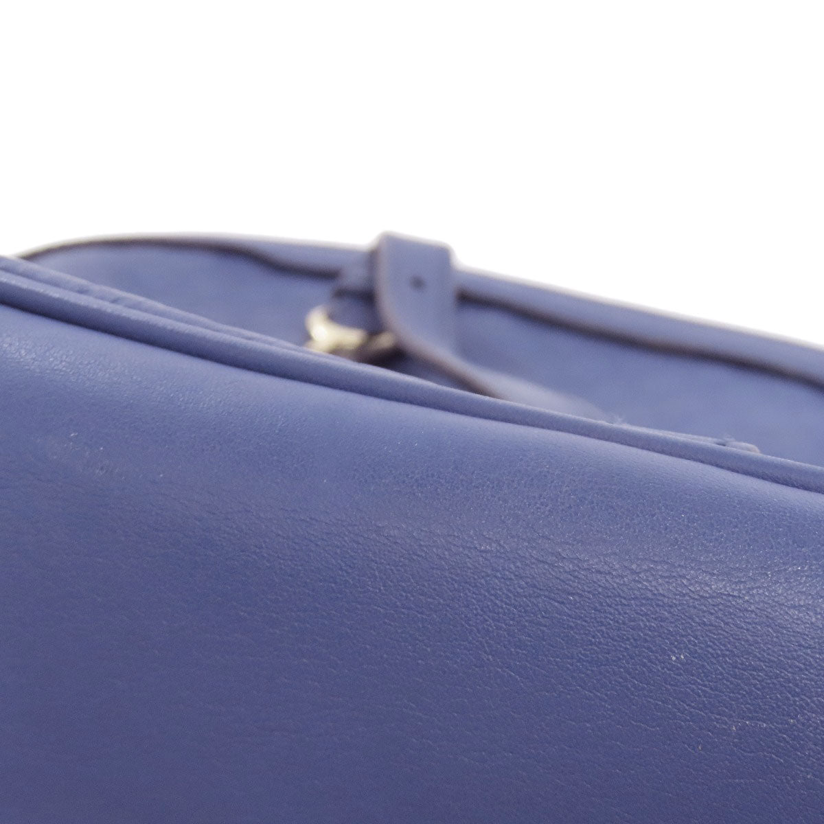 GUCCI Handbag 309617 leather blue GG Signature Microsima 2WAY Women Used Authentic