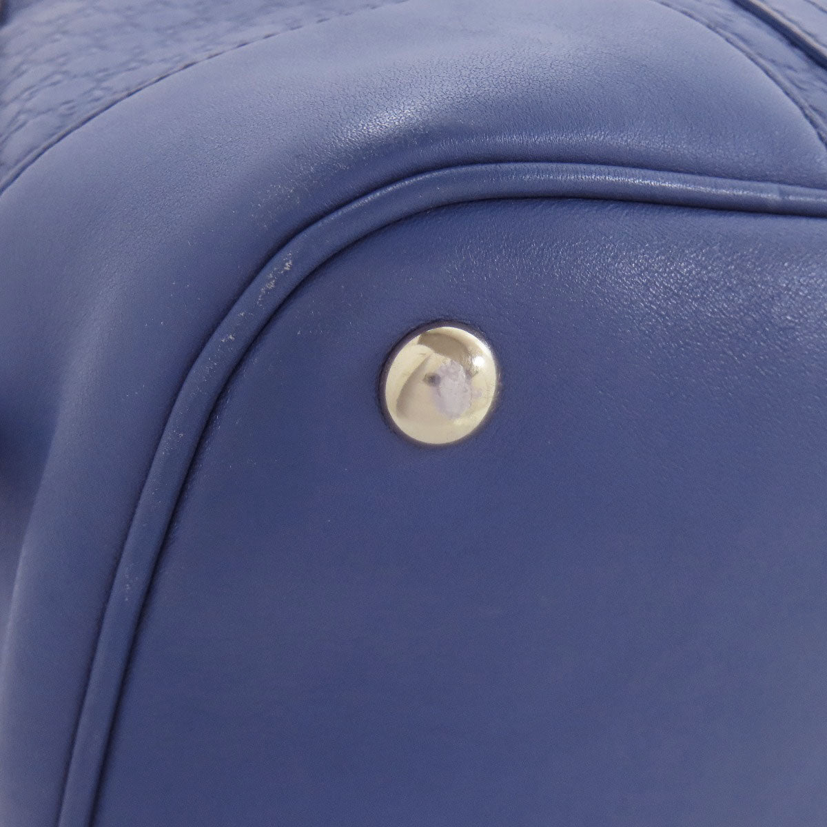 GUCCI Handbag 309617 leather blue GG Signature Microsima 2WAY Women Used Authentic