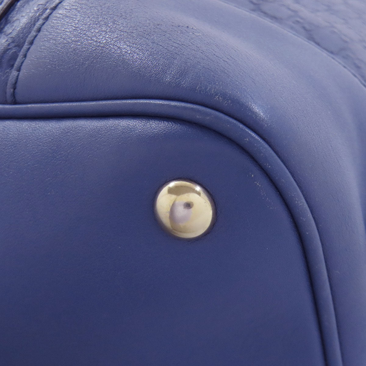 GUCCI Handbag 309617 leather blue GG Signature Microsima 2WAY Women Used Authentic