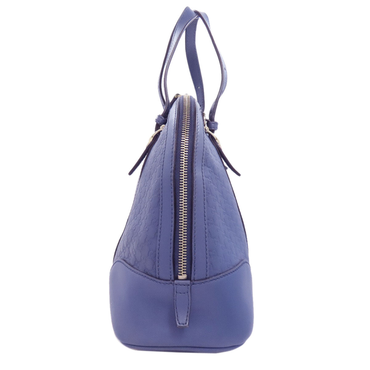 GUCCI Handbag 309617 leather blue GG Signature Microsima 2WAY Women Used Authentic