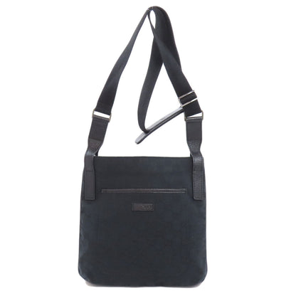 GUCCI Shoulder Bag 122793 canvas black GG Women Used Authentic