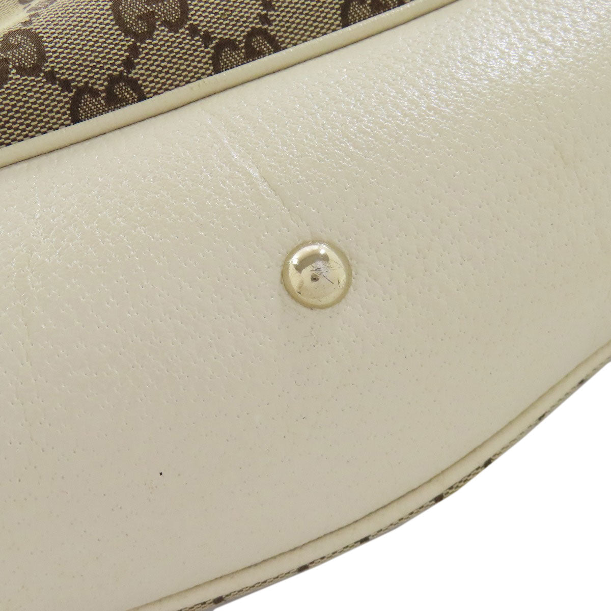 GUCCI Tote Bag 163805 canvas Brown GG Princey Ribbon Women Used Authentic