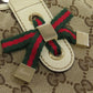 GUCCI Tote Bag 163805 canvas Brown GG Princey Ribbon Women Used Authentic