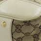 GUCCI Tote Bag 163805 canvas Brown GG Princey Ribbon Women Used Authentic