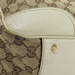 GUCCI Tote Bag 163805 canvas Brown GG Princey Ribbon Women Used Authentic