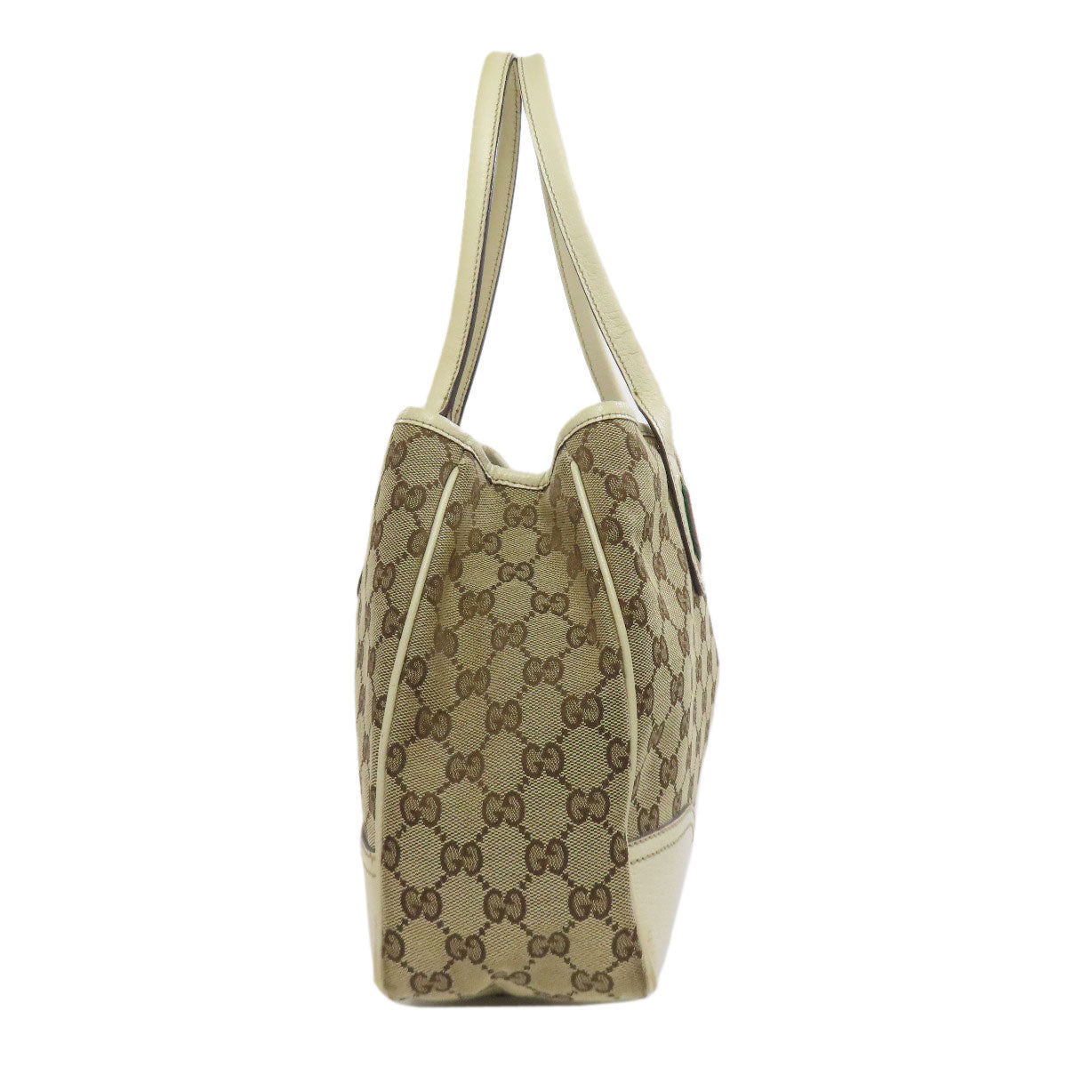GUCCI Tote Bag 163805 canvas Brown GG Princey Ribbon Women Used Authentic