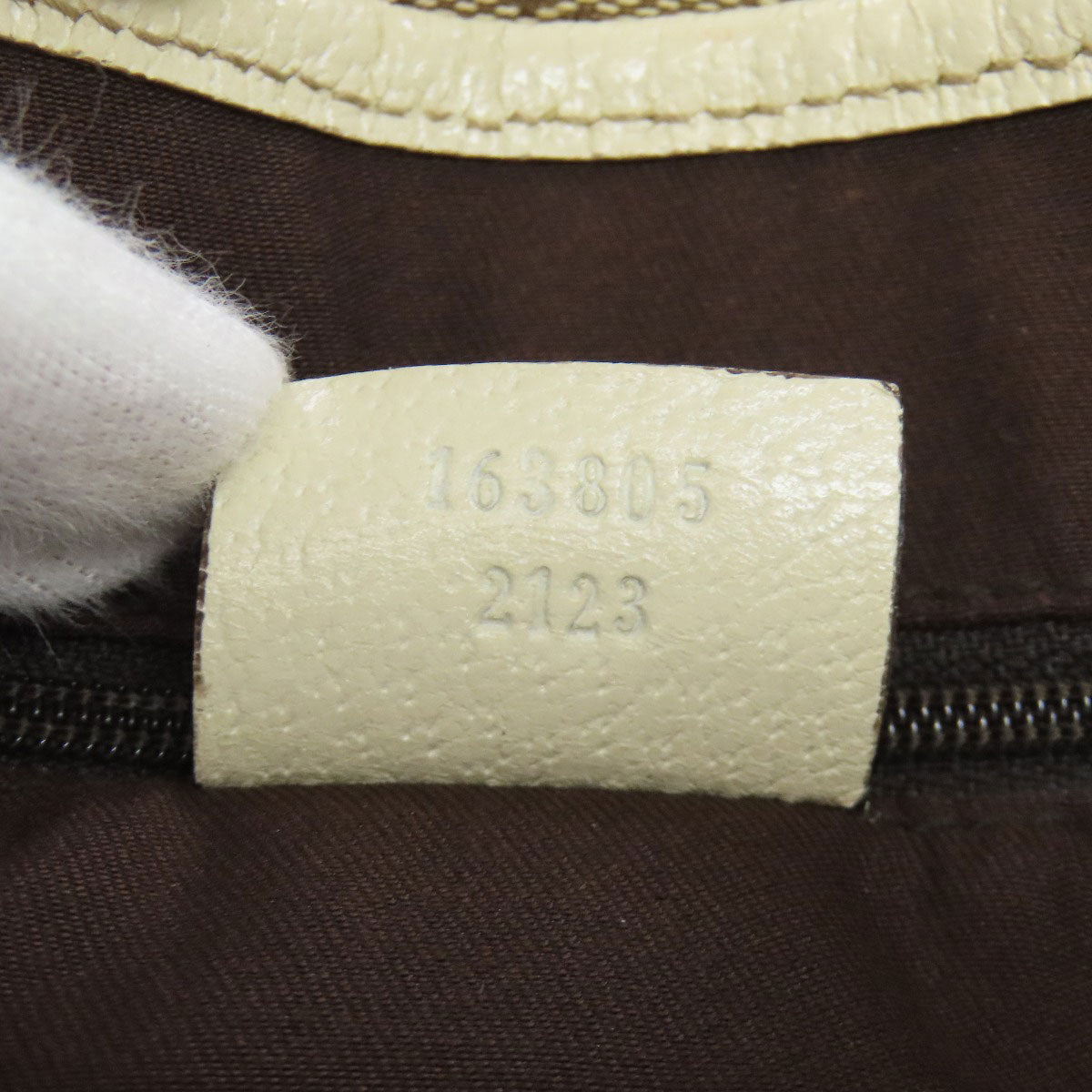 GUCCI Tote Bag 163805 canvas Brown GG Princey Ribbon Women Used Authentic