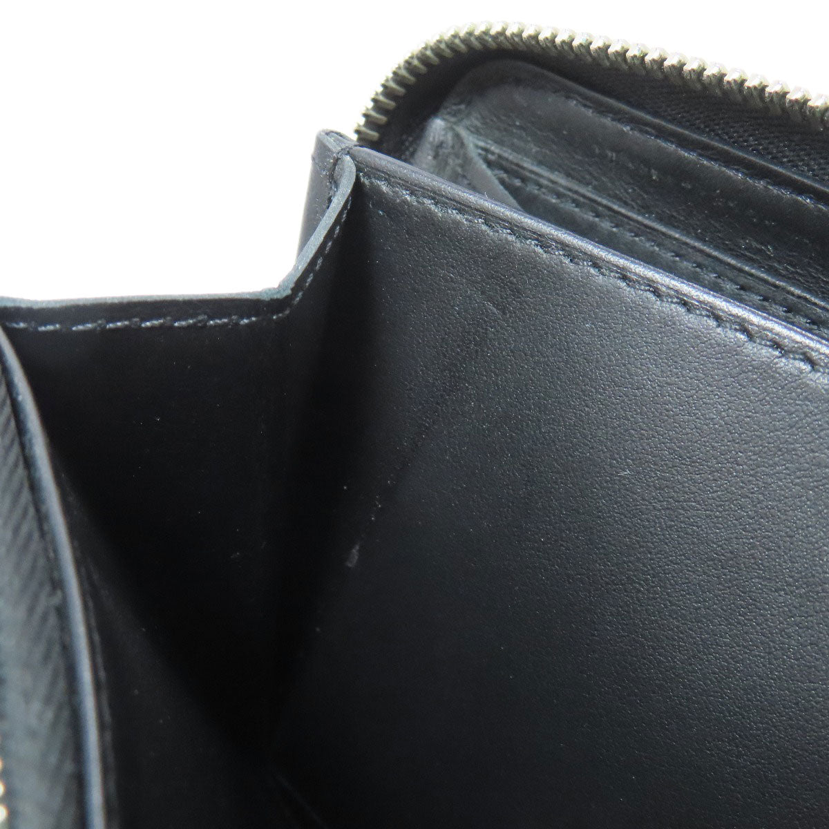 LOUIS VUITTON Long Wallet Purse M61867 Mahina leather black Zippy wallet Women Used Authentic