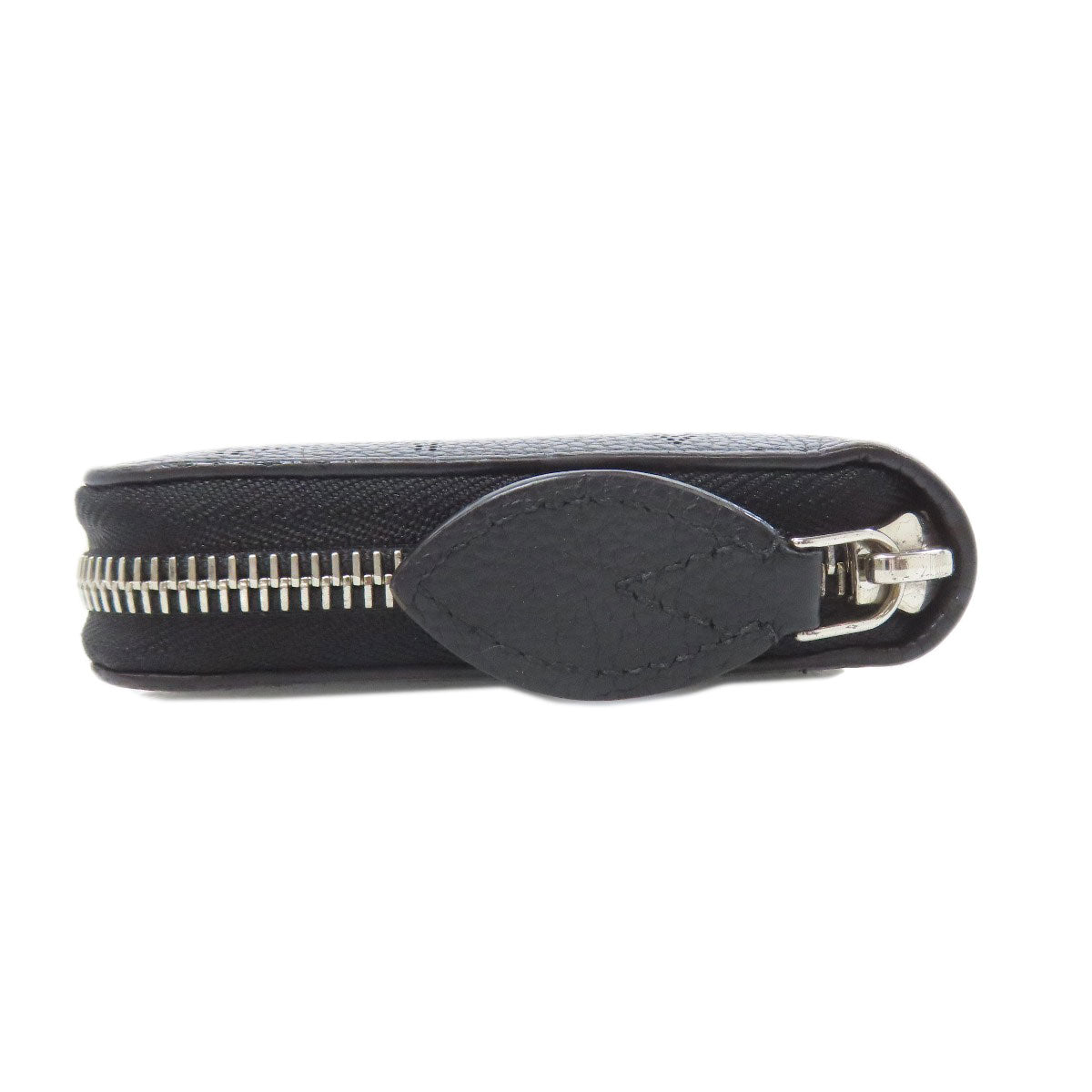 LOUIS VUITTON Long Wallet Purse M61867 Mahina leather black Zippy wallet Women Used Authentic