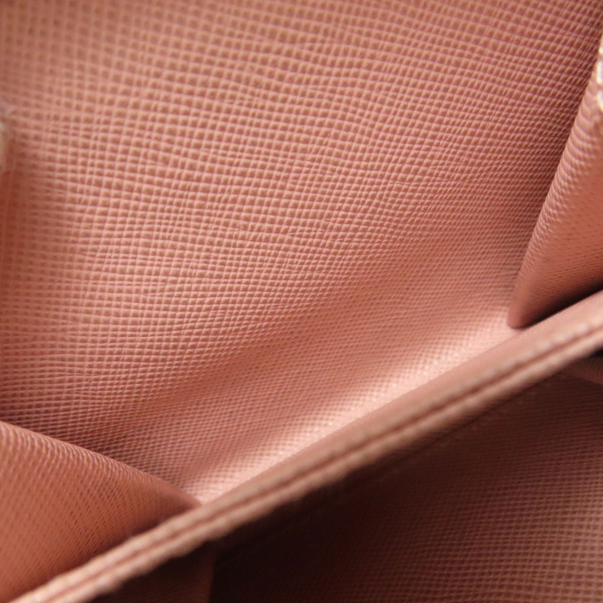 PRADA Coin case leather pink Saffiano logoMetal Women Used Authentic