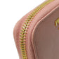PRADA Coin case leather pink Saffiano logoMetal Women Used Authentic