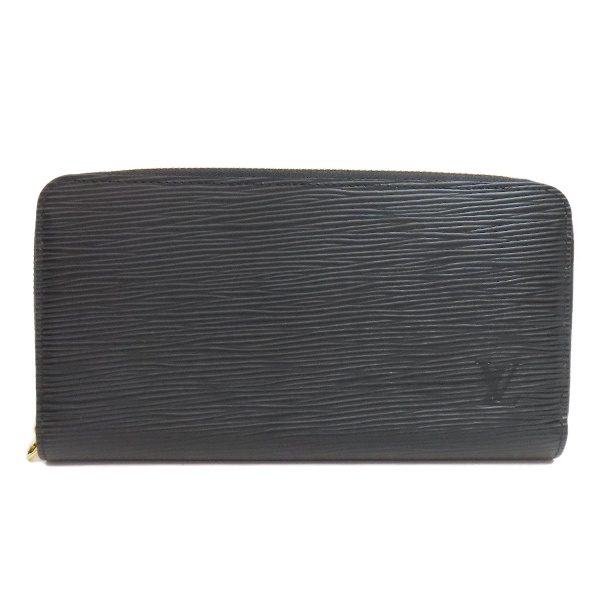 LOUIS VUITTON Long Wallet Purse M68755 Epi black Zippy wallet Women Used Authentic