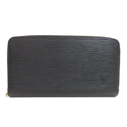 LOUIS VUITTON Long Wallet Purse M68755 Epi black Zippy wallet Women Used Authentic