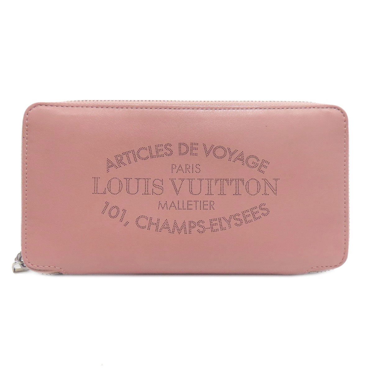LOUIS VUITTON Long Wallet Purse M58209 leather pink Portefeuille, Jena Parnassus Women Used Authentic