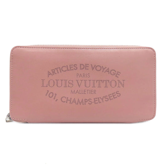 LOUIS VUITTON Long Wallet Purse M58209 leather pink Portefeuille, Jena Parnassus Women Used Authentic