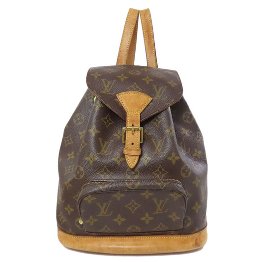 LOUIS VUITTON Backpack M51136 Monogram canvas Brown MontsourisMM Women Used Authentic