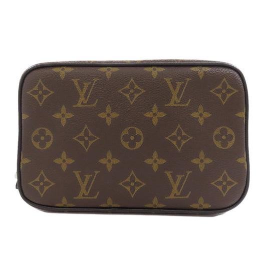 LOUIS VUITTON Cosmetics Pouch M47507 Monogram macacer Brown Truth Toilette PM Women Used Authentic